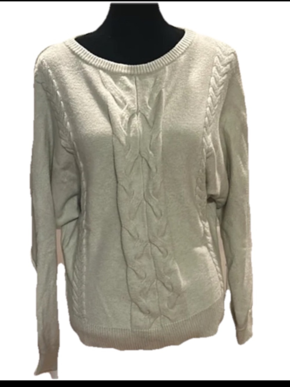 Philosophy Cream Cable Knit Sweater